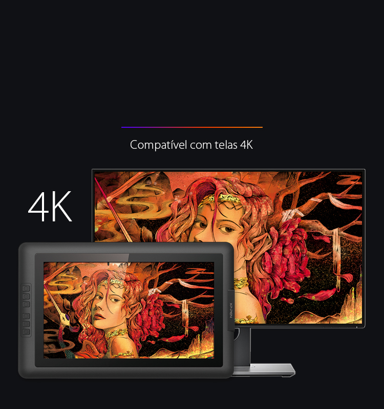 O novo driver permite que XP-Pen Artist 15.6 funcione perfeitamente com telas 4K